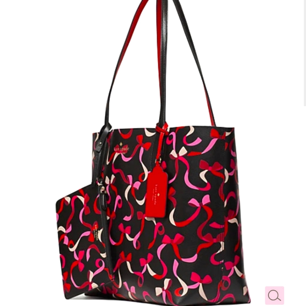 Kate Spade Wrapping party large reversible tote with detachable wristlet